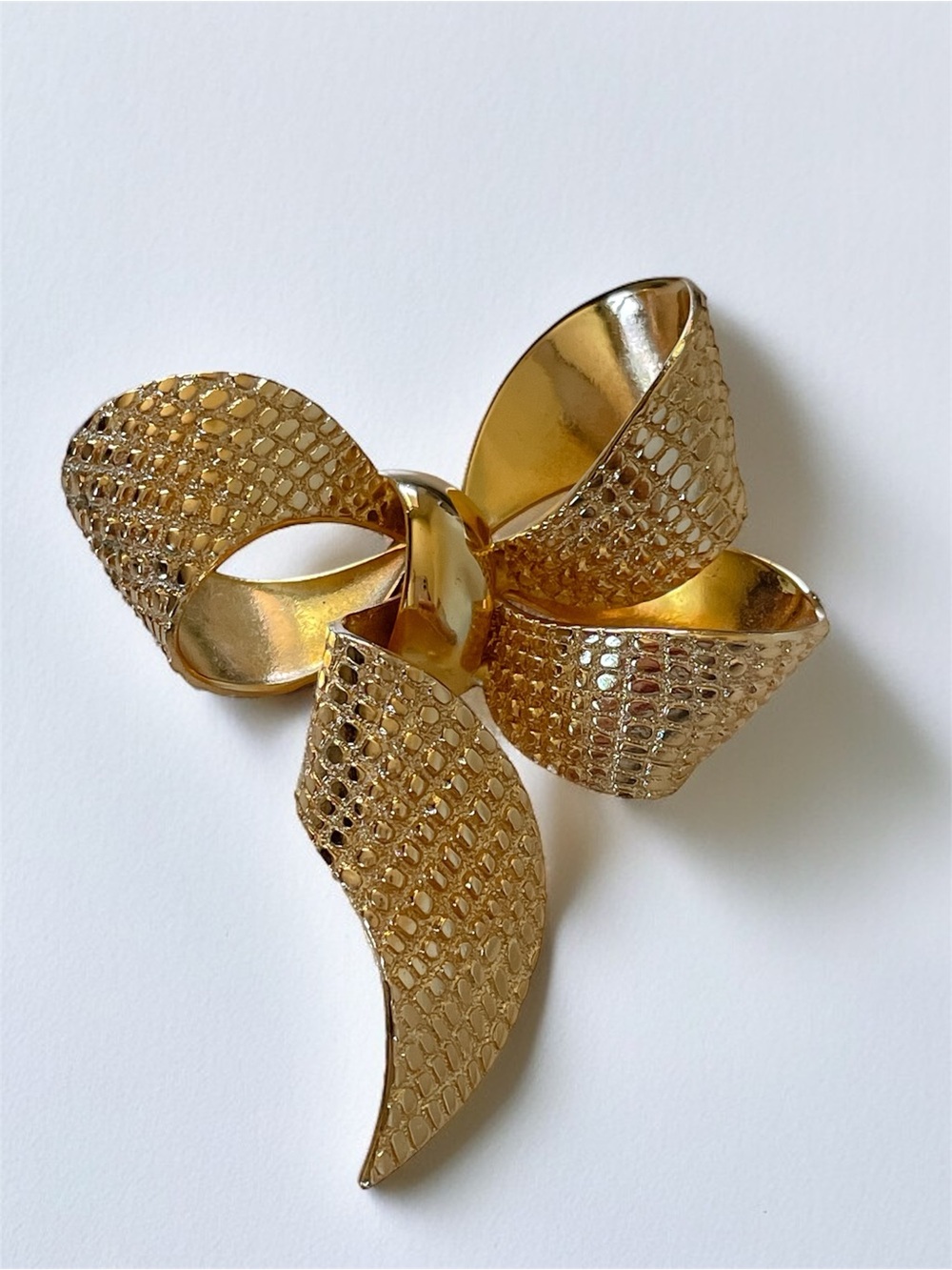 Dior Gold Bow Brooch
